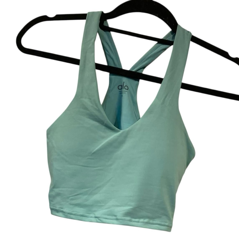 14. NWT Alo Yoga real bra tank BLUE QUARTZ Size S